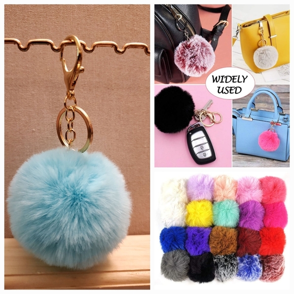 Cute Fashion Faux-Fur Puff Ball - Picture 1 of 8